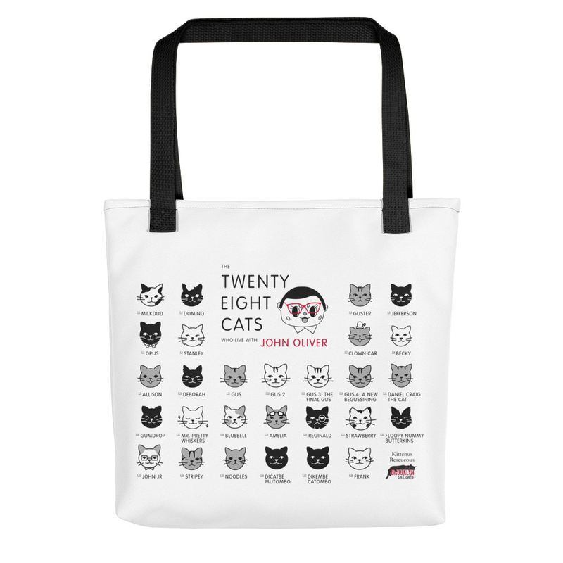 John Olliver's 28 Cats Tote bag