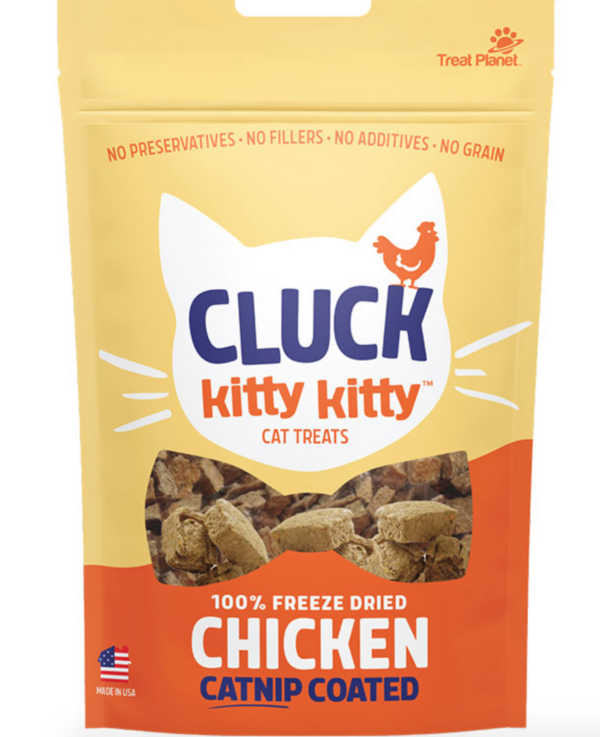 Cluck Cluck Kitty Kitty Catnip Coated Freeze Dried Chicken Treats